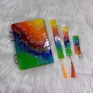 Explore a Rainbow of Possibilities with Our Multicolor Resin Notebook